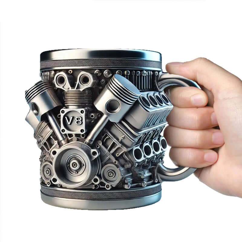 3D Engines - designed Stainless Steel Mug. Ideal for coffee/beer, a fun home & office drinking accessory. eprolo