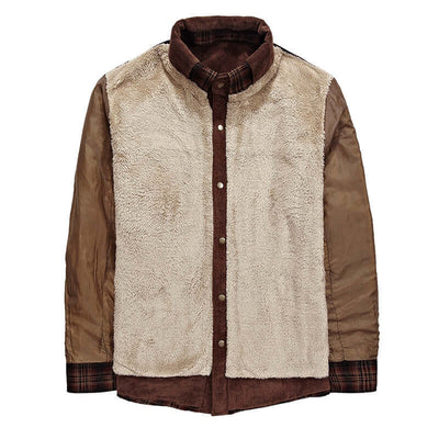 Winter Jacket Men Thicken Warm Fleece Jackets Coats Pure Cotton Plaid Jacket Military Clothes Astrazona