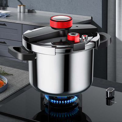 Stainless Steel Pressure Cooker 6L Household Thickened Explosion-proof Pressure Cooker Three-speed Stew Energy-saving Pot eprolo