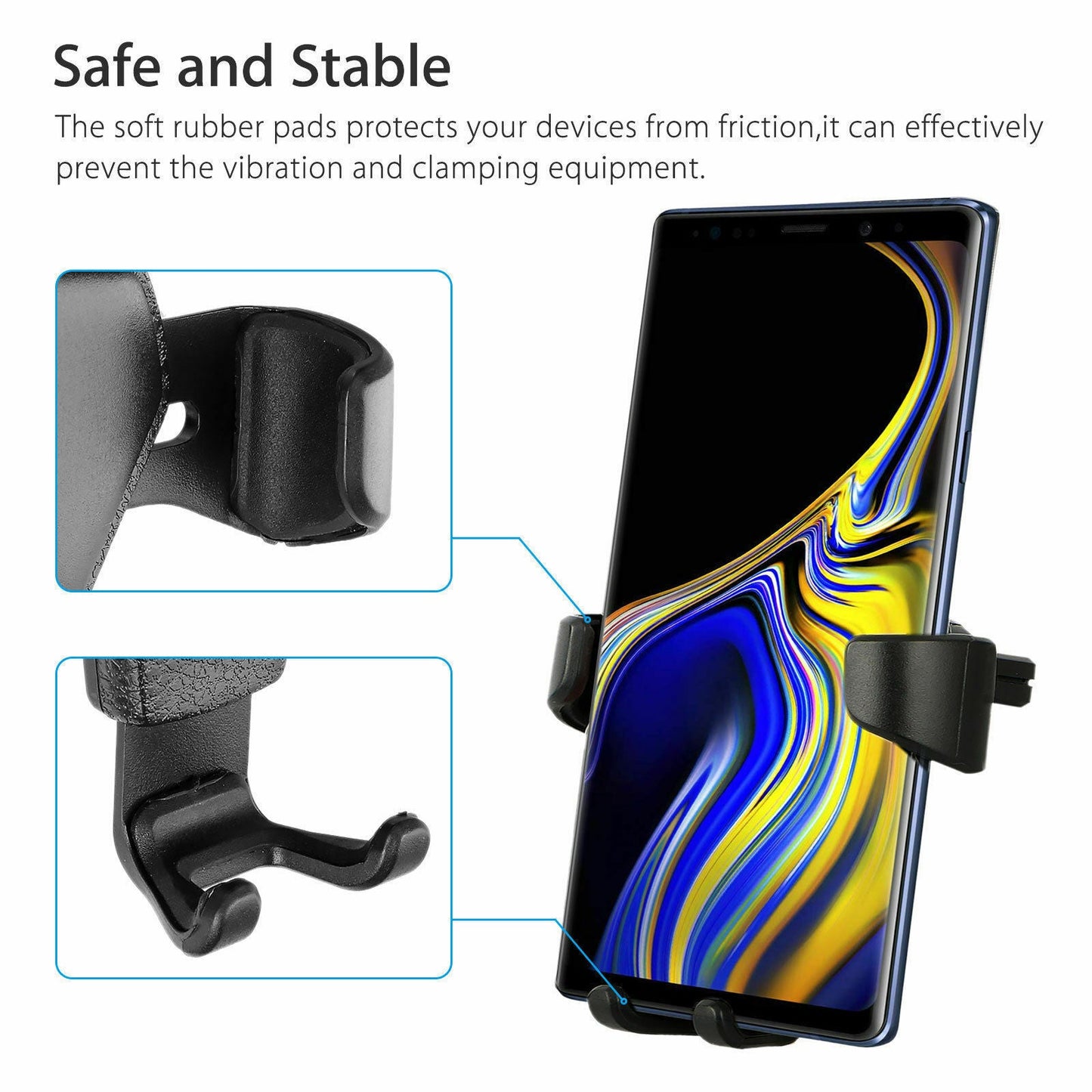 Universal Car Mount Holder Stand Air Vent Cradle For Mobile Cell Phone Gravity Car Mount Air Vent Phone Holder For I Phone X XR XS Max S Amsung S10 Note9 eprolo