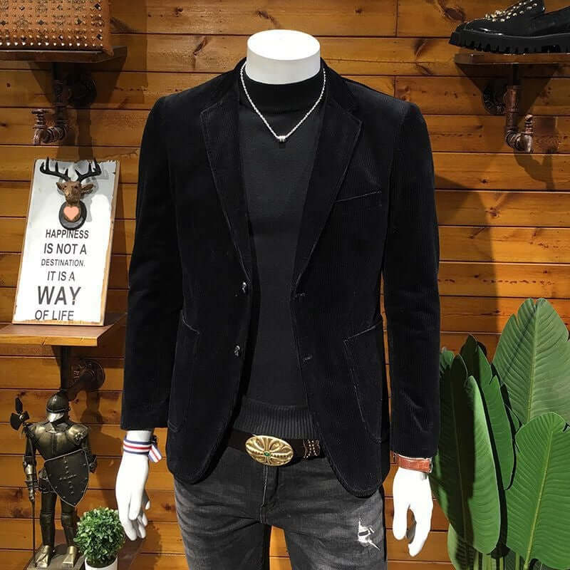 Corduroy Suit Men's Business Slim Fit Casual Small Suit eprolo