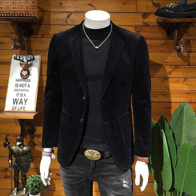 Corduroy Suit Men's Business Slim Fit Casual Small Suit eprolo