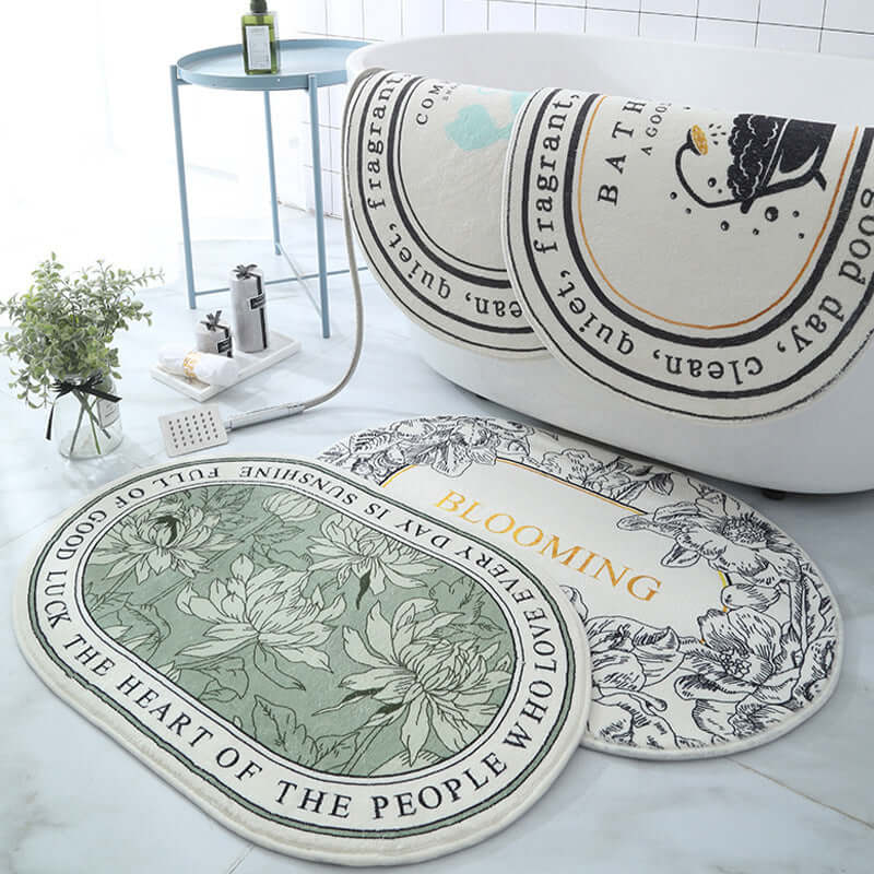 Oval Thickened Cashmere Absorbent Non-slip Rug eprolo
