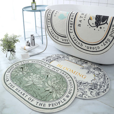 Oval Thickened Cashmere Absorbent Non-slip Rug eprolo
