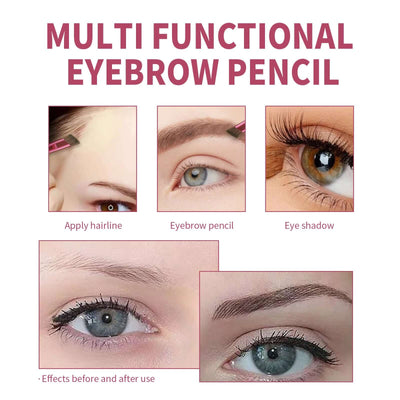Multi-Functional Eyebrow Brush, Three-Dimensional Wild Eyebrow Concealer Brush Angle Portable Natural Hairline Eyebrow Pencil eprolo