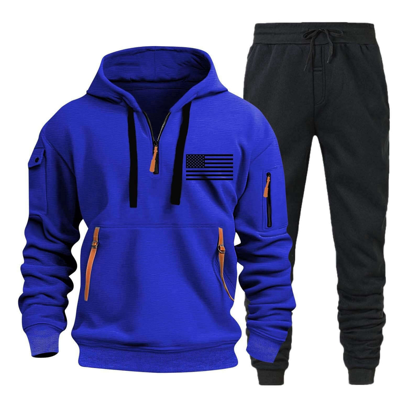 Autumn And Winter Sweater Hoodie Zipper Multi-pocket Pullover Sports Casual Suit eprolo