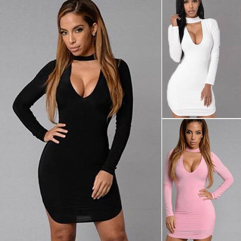 EBay fast selling, European, American, bursting, V collar, cocktail dresses and dress sexy dresses Dropshipman