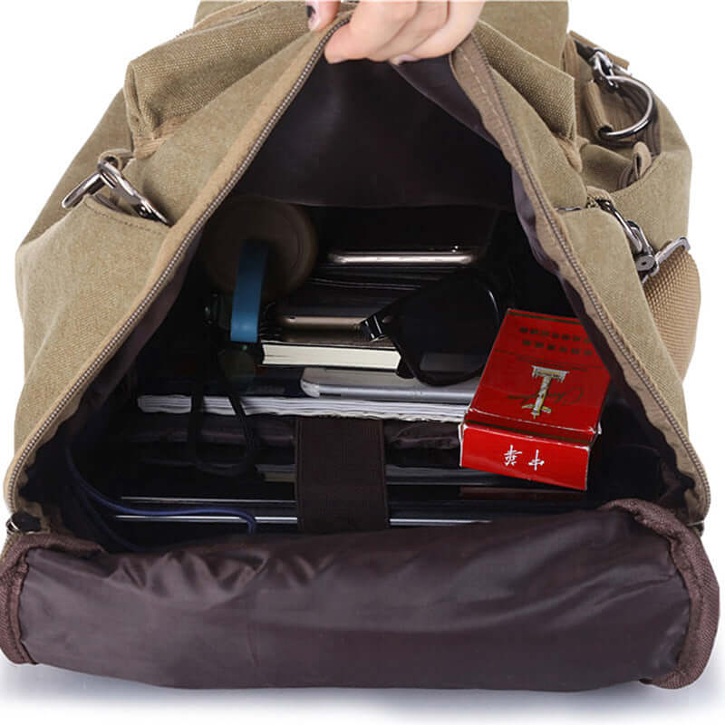 Men's canvas multifunctional large-capacity backpack eprolo