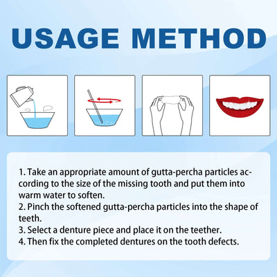 Tooth Repair Kit, Halloween Makeup Modification Teeth Dentures Fillings And Holes And Glue eprolo