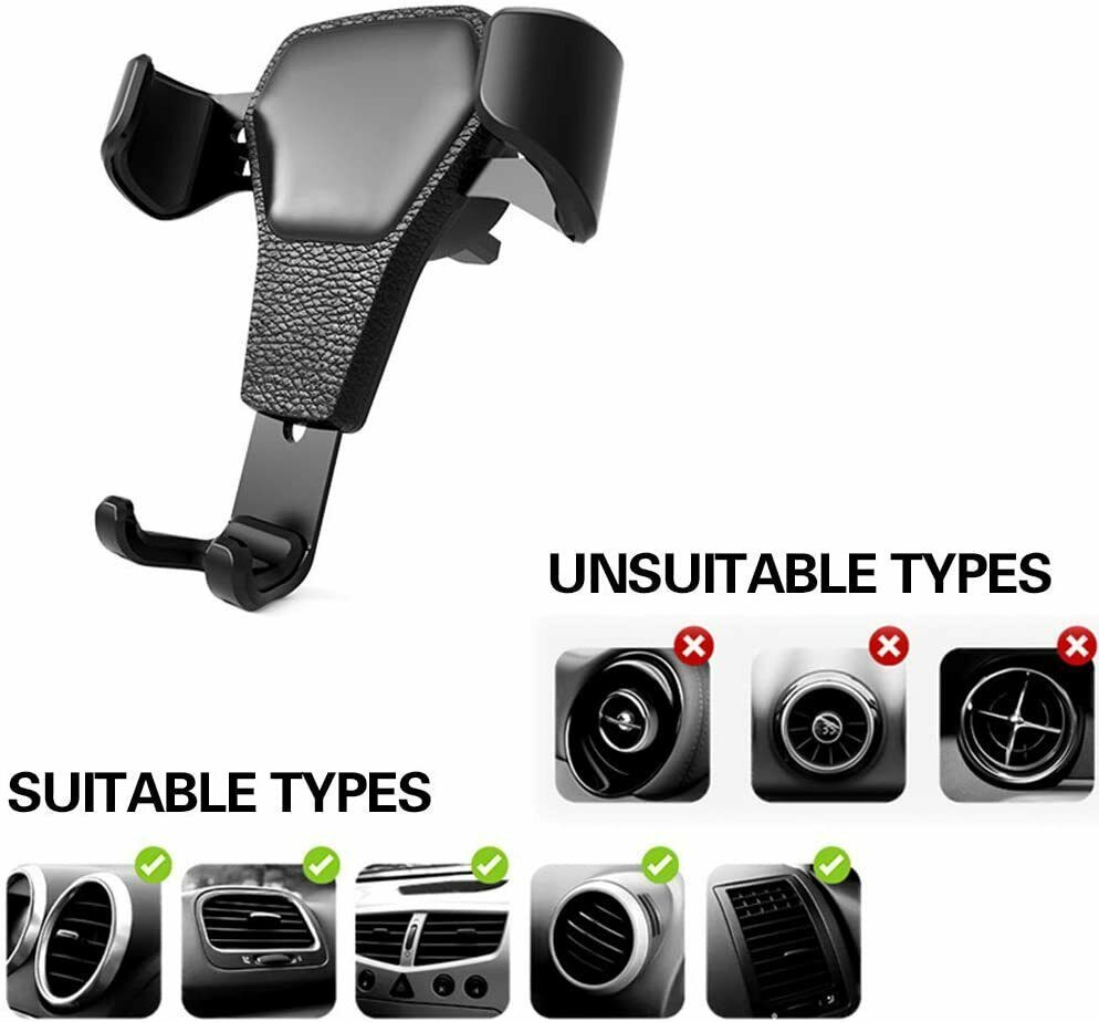 Universal Car Mount Holder Stand Air Vent Cradle For Mobile Cell Phone Gravity Car Mount Air Vent Phone Holder For I Phone X XR XS Max S Amsung S10 Note9 eprolo
