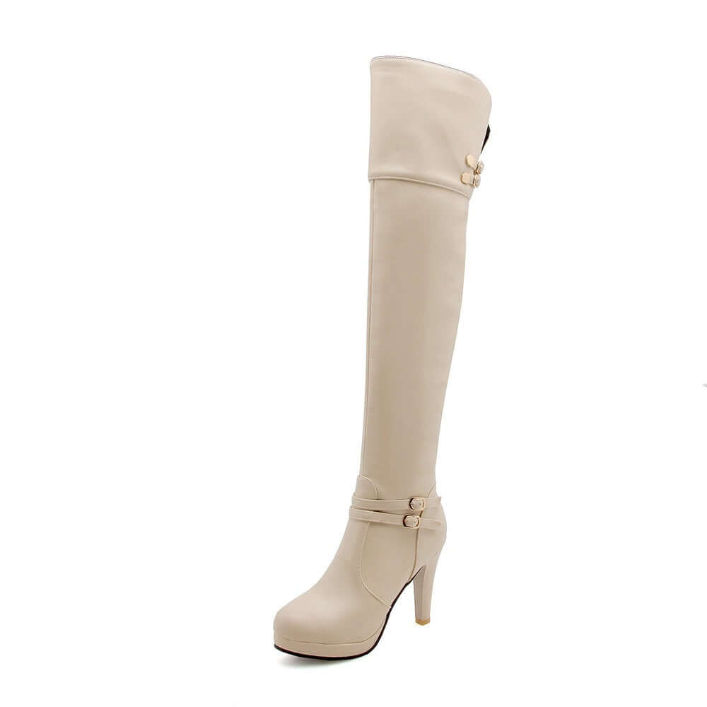 European And American Sexy Wine Cup Heel High Heel Waterproof Platform Plus Size Over The Knee Boots eprolo
