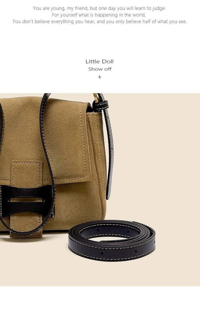 Dull Polish Genuine Leather Shoulder Messenger Bag eprolo