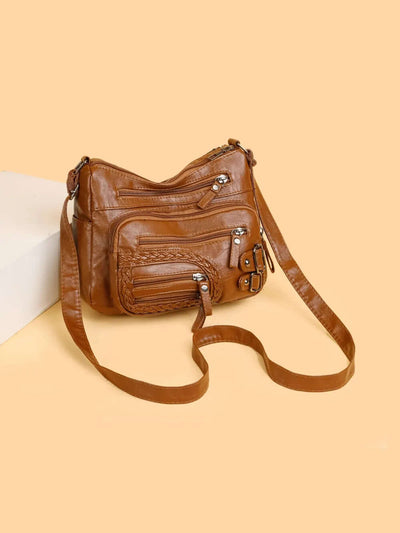 Multi Pockets PU Leather Shoulder Bag eprolo