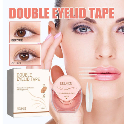 Double Eyelid Tape, Natural Traceless Breathable Durable Sweat Proof Waterproof Invisible Double Eyelid Adhesive Eye Adhesive eprolo