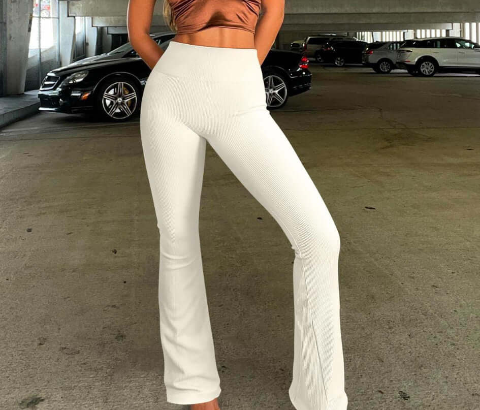 Threaded Waist Yoga Wide Leg Pants eprolo