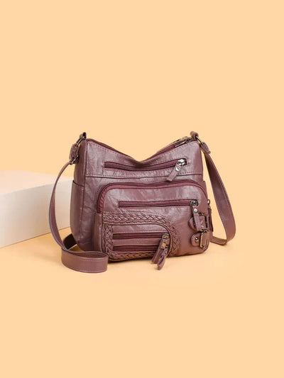 Multi Pockets PU Leather Shoulder Bag eprolo