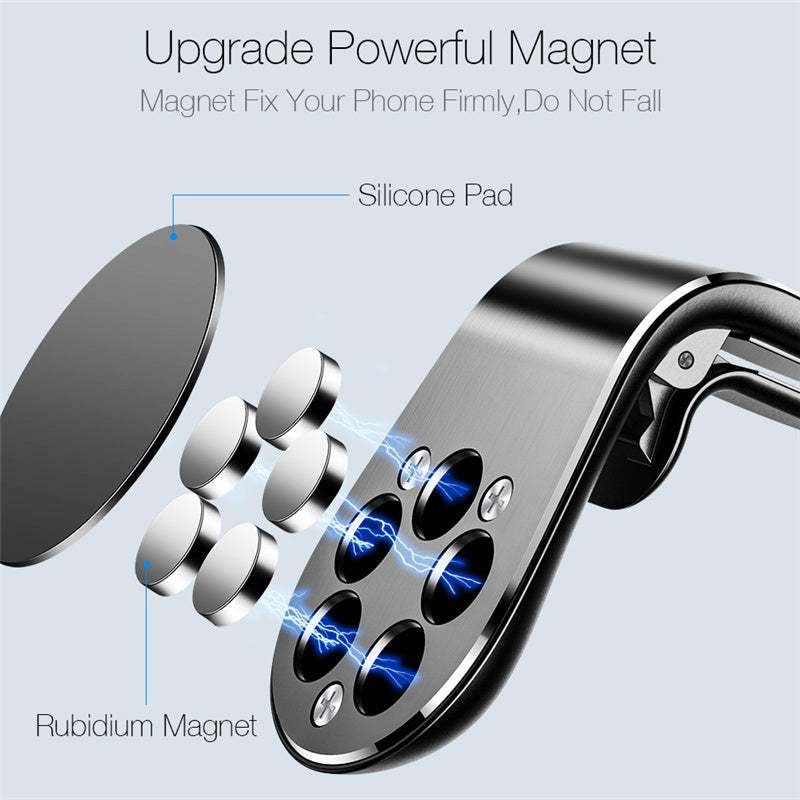 Car Magnet Magnetic Air Vent Mount Holder Magnetic Car Phone Holder Stand 360 Metal Car Air Vent Magnet Stand In Car GPS Mount Holder eprolo