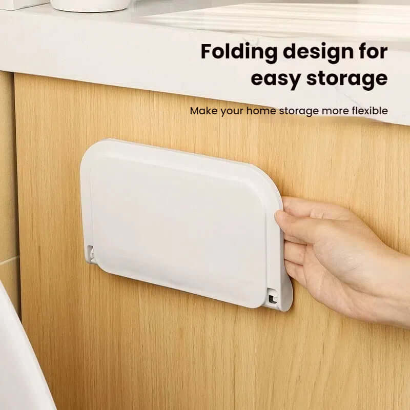 New Foldable Punch - Free Wall - mounted Plastic Floating Shelf for Bathroom and Toilet, Ideal for Towel and Clothes Storage eprolo