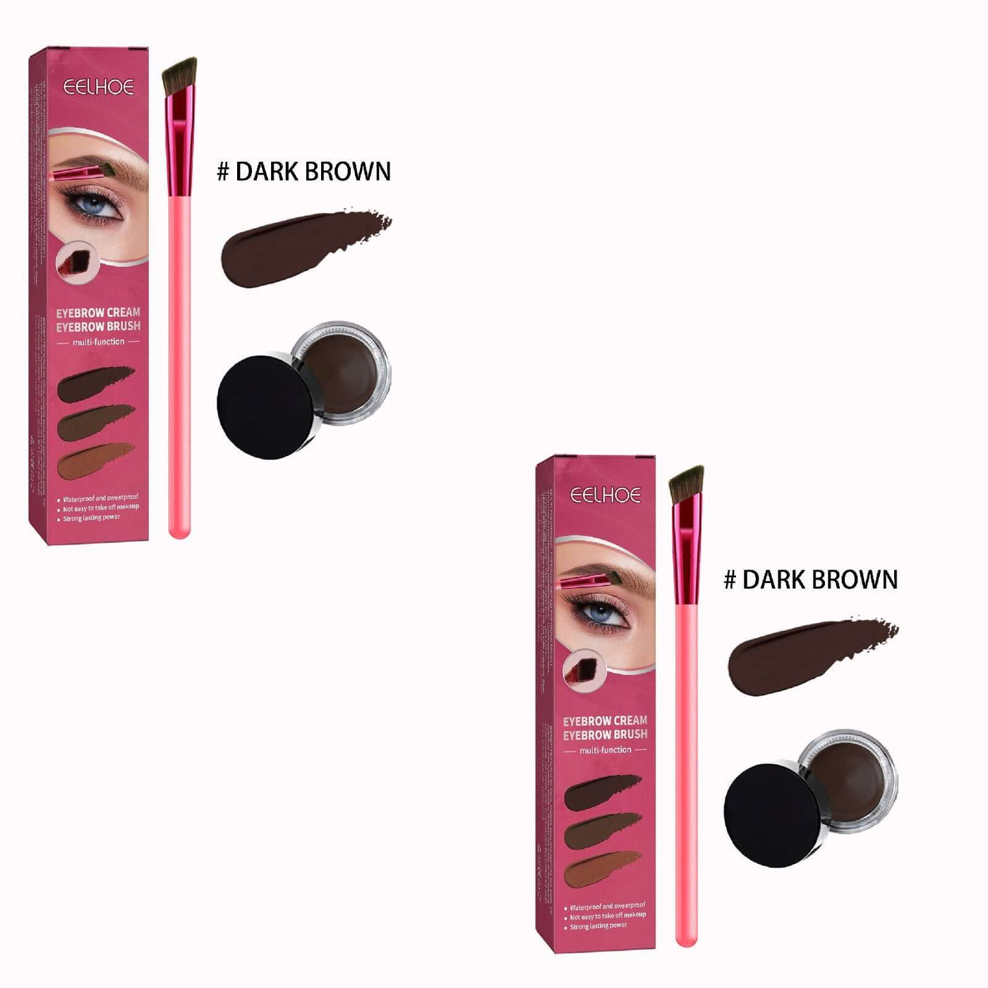 Multifunctional Eyebrow Brush Set, Filling Shaping Tinted Eyebrows Smooth Eye Brow Makeup Set eprolo