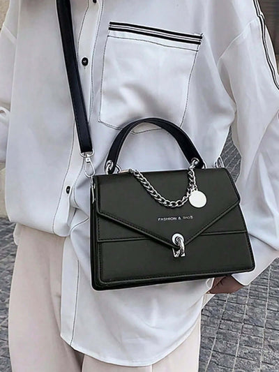 Chain PU Leather Detachable Shoulder Strap Handbag eprolo