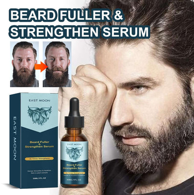Beard Fuller & Strengthen Serum, Soft And Bright Men's Beard Strong Root Nourishing And Bushy Care Essence eprolo