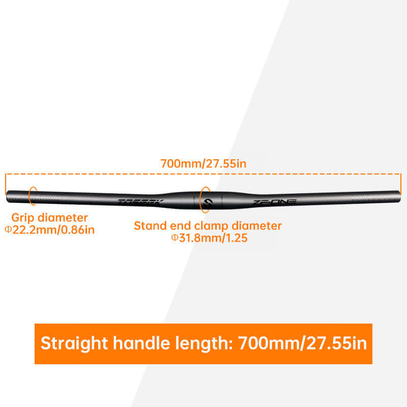 TOSEEK Carbon Fiber MTB Handlebar, 31.8mm, One-piece, Swallow-shaped - Ideal for Mountain Bikes eprolo
