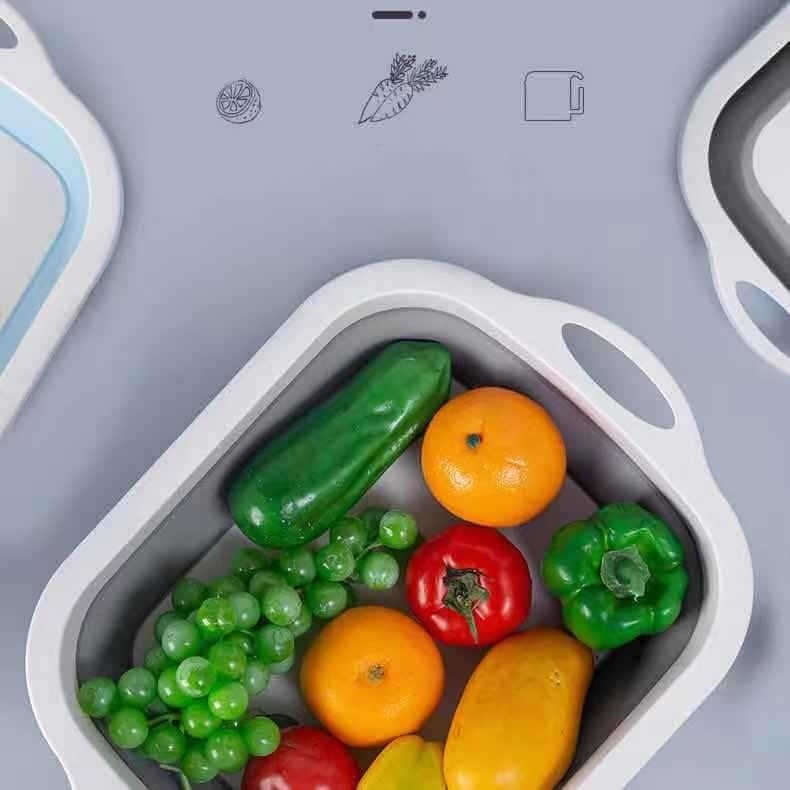 Multifunctional Folding Cutting Board Drain Basket New Cutting Board Vegetable Washing eprolo