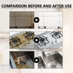 Jue-Fish Heavy Oil Foam Cleaner Kitchen Stove Hood Wash Basin Grease Removal Cleaner eprolo