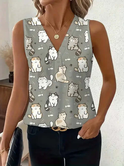 Women's Versatile Minimalist Printed Vest eprolo