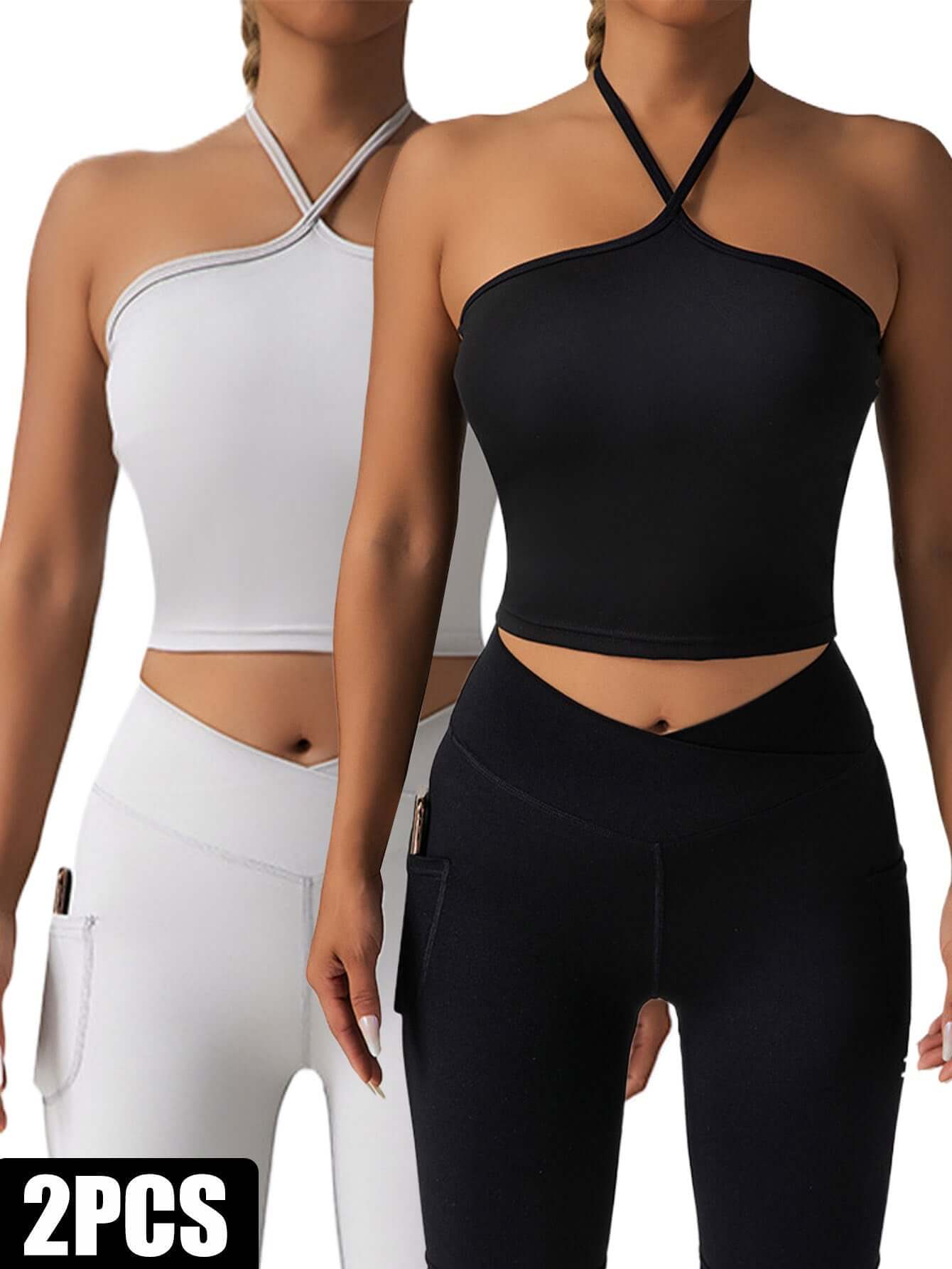 2 Pieces Sports Bra Athletic Running Sports Bra eprolo