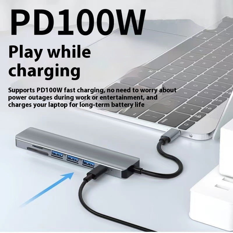 Type-c 7-in-1 Expansion Dock HDMI Projection Screen Usb Hub30 Multi-function Cable Seperater eprolo