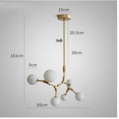 Dining Lamp Bedroom Bar Designer Magic Bean Chandelier eprolo