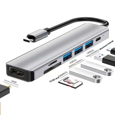 Type-c 7-in-1 Expansion Dock HDMI Projection Screen Usb Hub30 Multi-function Cable Seperater eprolo