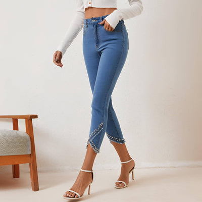 Women's Summer New High Waist Slimming Stretch Denim Dropshipman