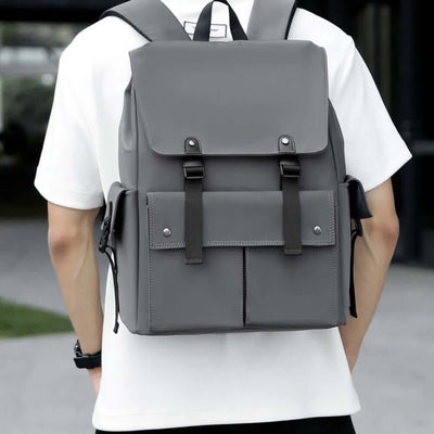 PU Leather Multi-Pockets Adjustable Strap Backpack Bag eprolo