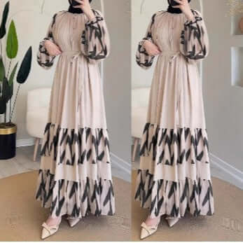 Djellaba Women's Striped Dress Dropshipman