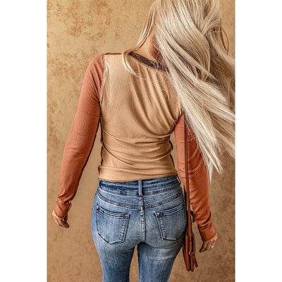 Women's Slim-fit Pullover Thin Color Matching Knitted Sweater eprolo