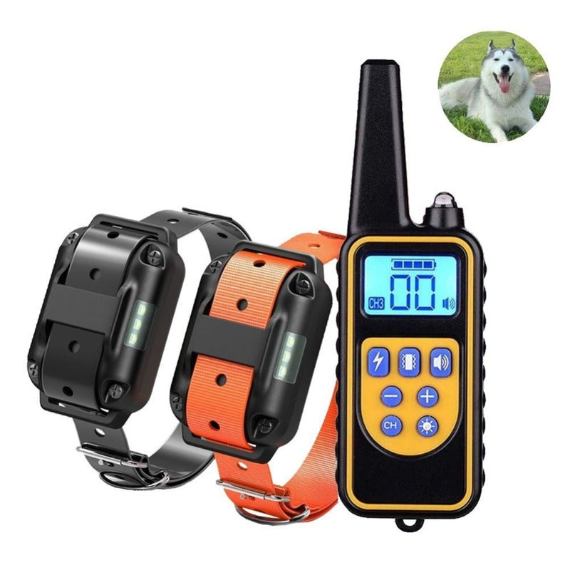 Dog training supplies - bark control device. The collar features electric shock and vibration for training. eprolo