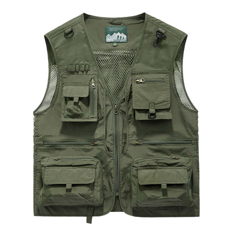 Men’s Summer Tactical Vest: 14-Pocket, Mesh, Ideal for Hiking, Fishing, Photography & Work eprolo