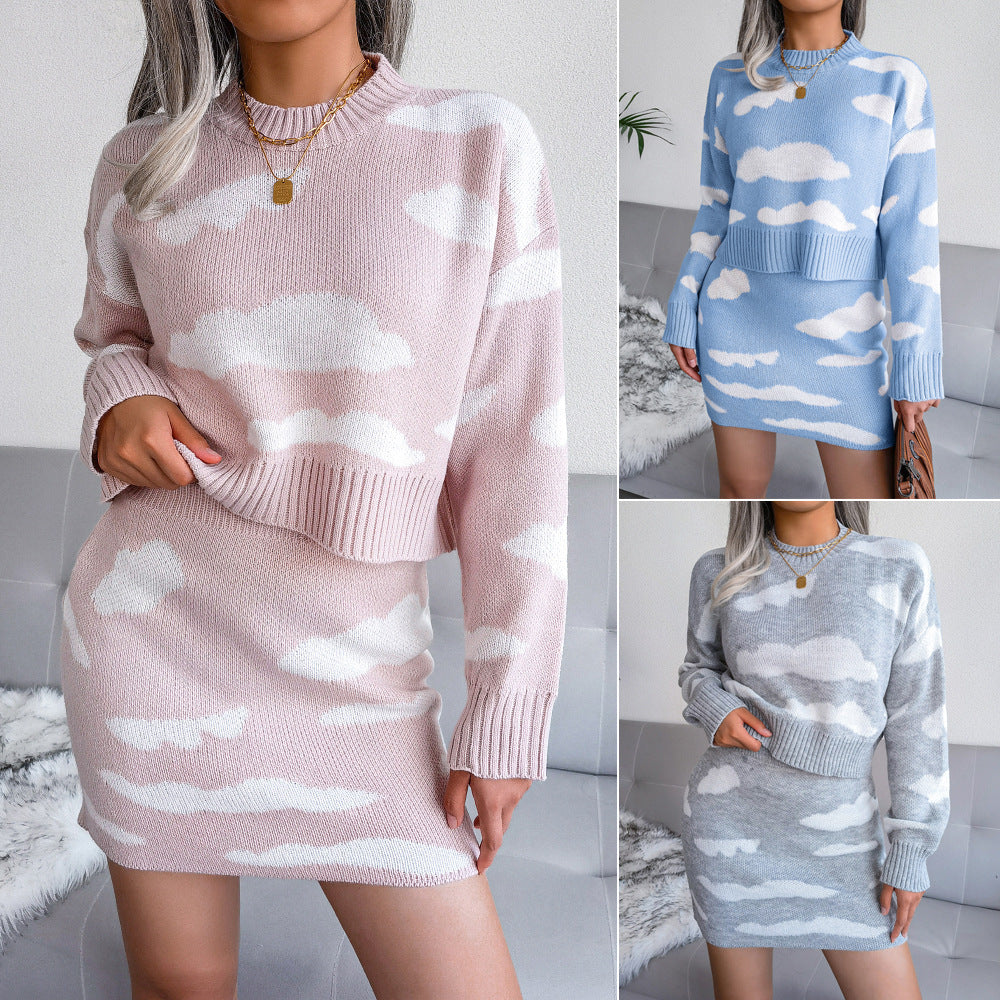 Women's Knitted Sweater With Buttock Skirt eprolo