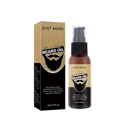 Beard Oil, Men's Facial Sideburns Styling Moisturizing Black Dense Treatment Oil eprolo