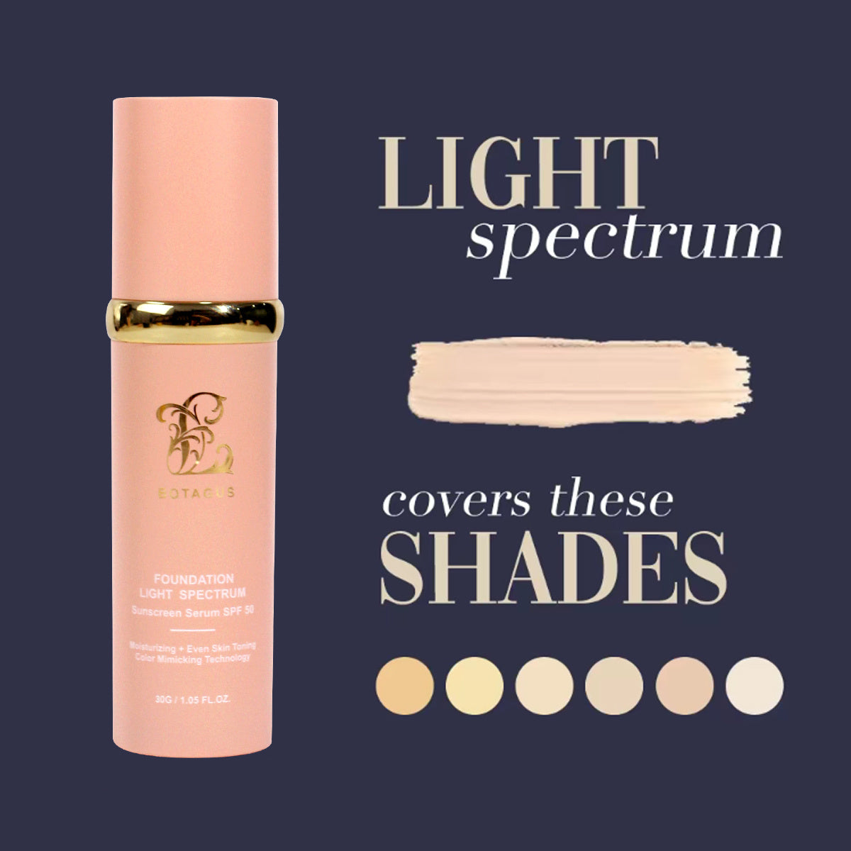 BOTAGUS Foundation 4 In 1-Light Spectrum,Protecting From Sun With SPF 50,For Gym, Sports, Dancing Concealer Coverage Flawless eprolo