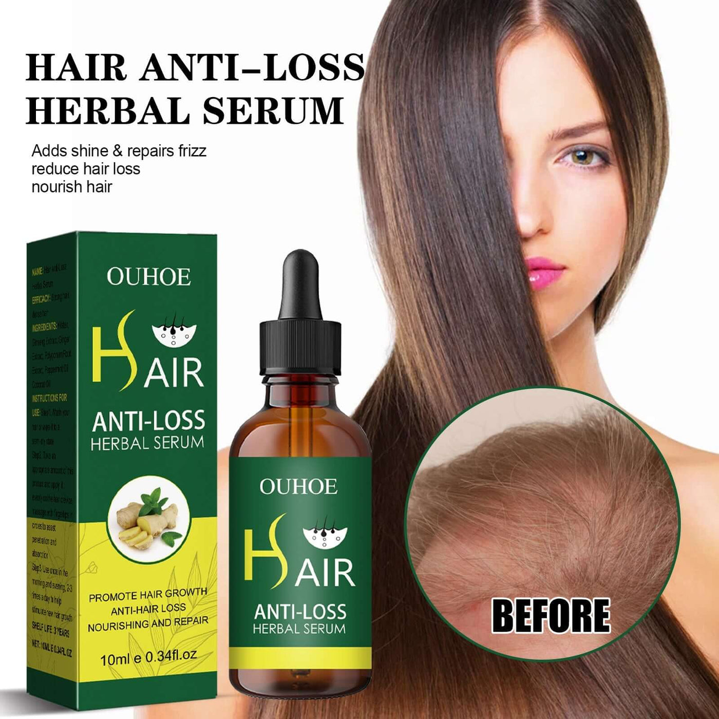 Dense Hair Essential Oil, Smooth Hair Repair Hair Root Thickening And Strengthening Hair Essence eprolo