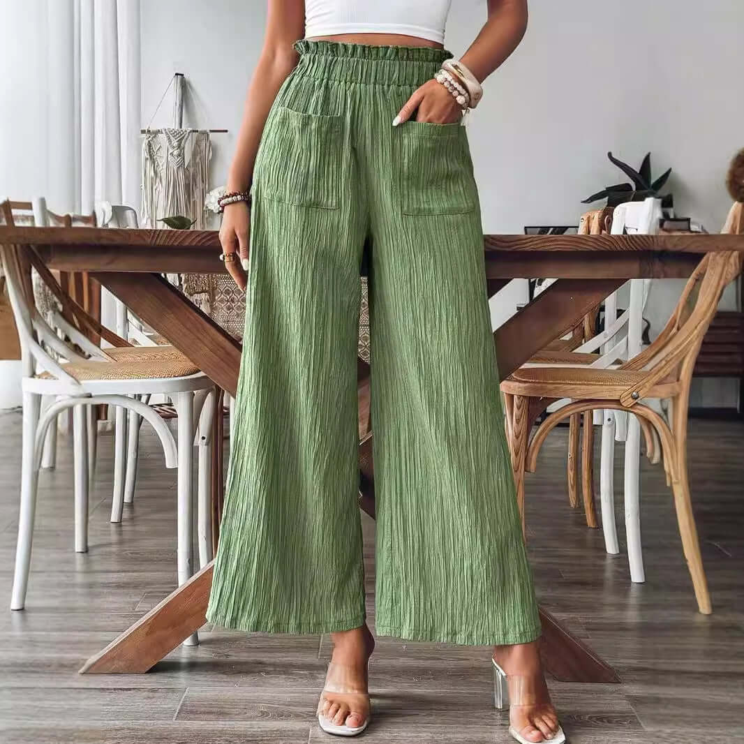 Women's Solid Color Casual Straight Pants eprolo