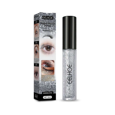 Crushed Diamond Mascara, Set Primer Instant Dry Film Flash Tear Eye Non-Smell-Free Mascara eprolo