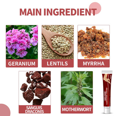 Venous Massage Varicose Cream, Relieves Bulging Leg Blood Vessels And Swollen Leg Earthworm Venous Massage Cream eprolo