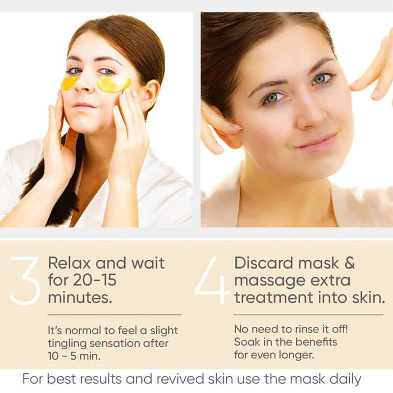 GOLD EYE MASK Gold eye mask to remove eye bags, reduce fine lines and moisturize eye patches eprolo
