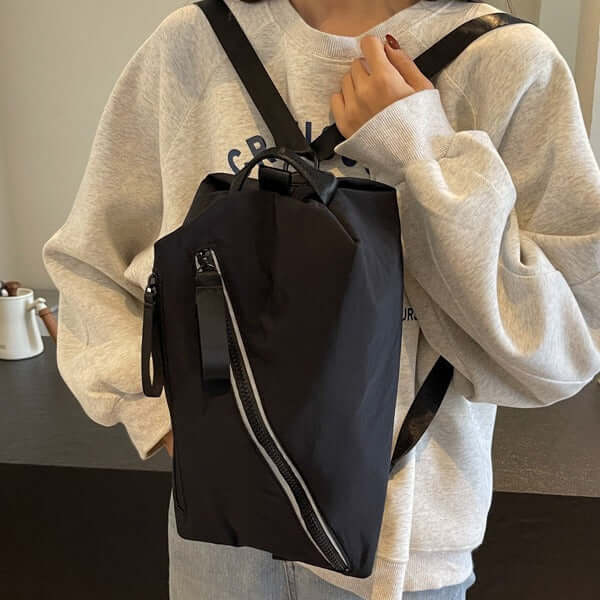 Simple Toast Bag Large Capacity Diagonal Cross Shoulder Small Square Bag Solid Color Sports Yoga Backpack for Students eprolo