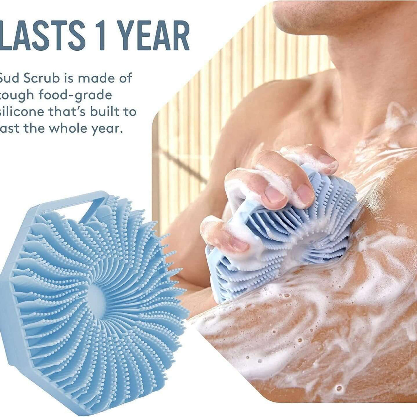 Soft Silicone Body Scrubber Bath Brush With Ergonomic Handle Portable Shower Massage Cleaning Exfoliating Home Tool eprolo