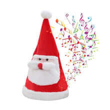 Soft Kawaii plush toy electric light-emitting movable Christmas Hat Plush Toy hat as a Christmas gift for children eprolo
